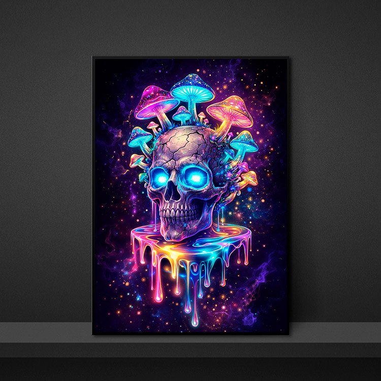 Plakat Psychodeliczna Czaszka Kompozycja 5