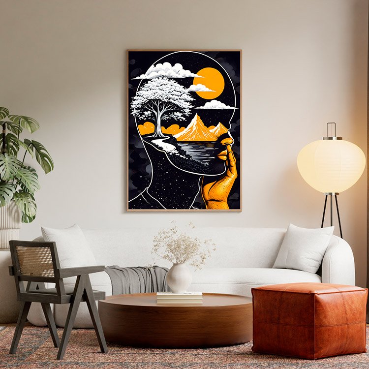 Plakat Psychodeliczna Głowa Kompozycja 5