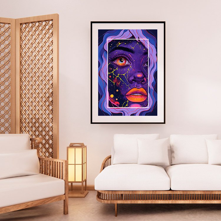 Plakat Psychodeliczna Purpura Kompozycja 2