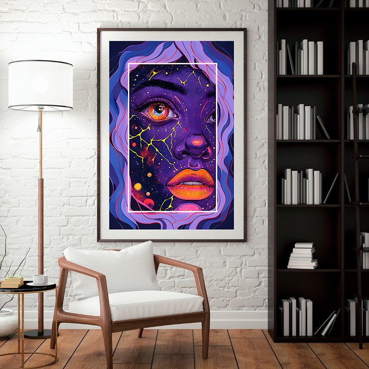 Plakat Psychodeliczna Purpura Kompozycja 3