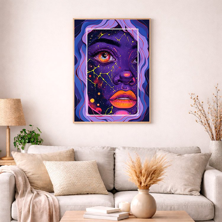 Plakat Psychodeliczna Purpura Kompozycja 4