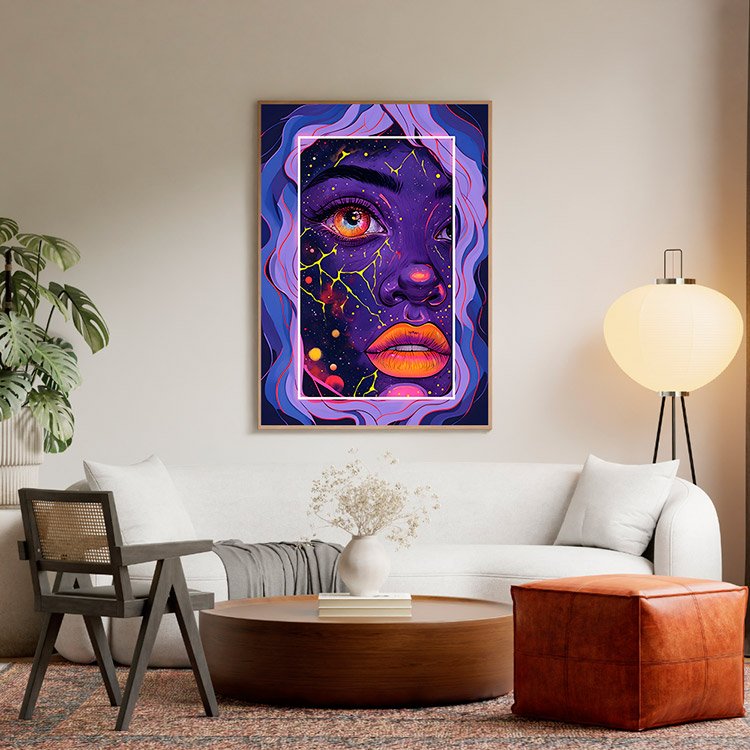 Plakat Psychodeliczna Purpura Kompozycja 5