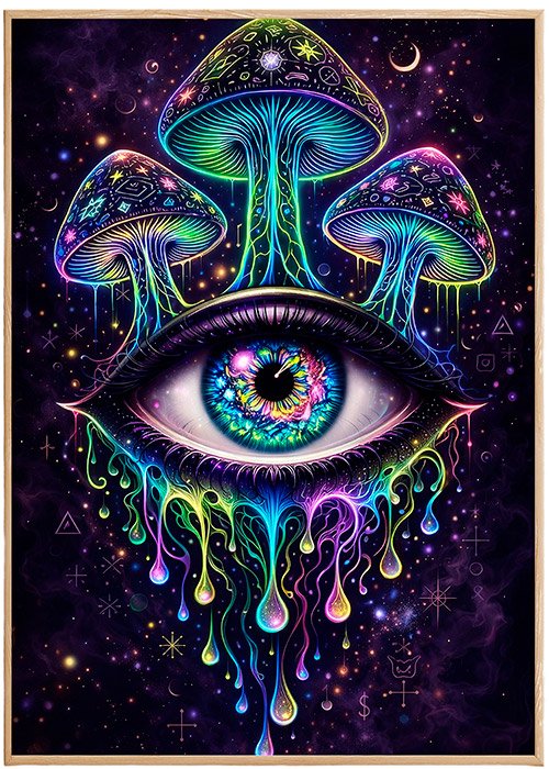 Plakat Psychodeliczne Oko Kompozycja 1