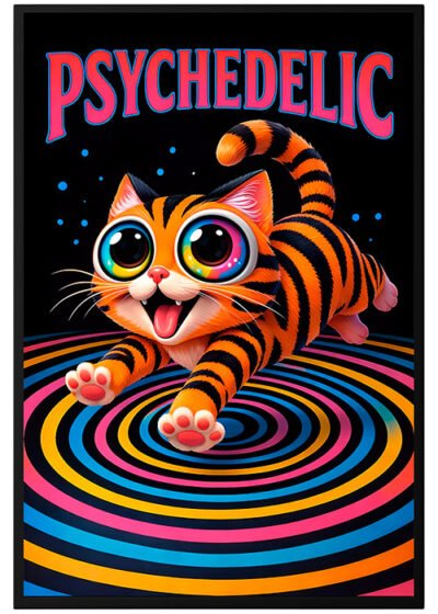 Plakat Psychodeliczny Tygrysek