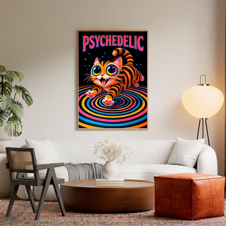 Plakat Psychodeliczny Tygrysek Kompozycja 5