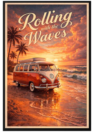 Plakat Rolling With Waves