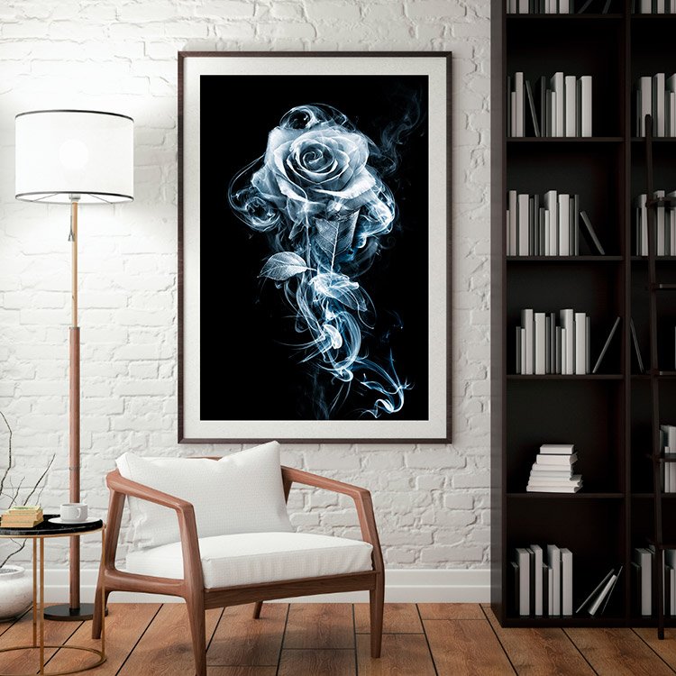 Plakat Róża Dym Kompozycja 3
