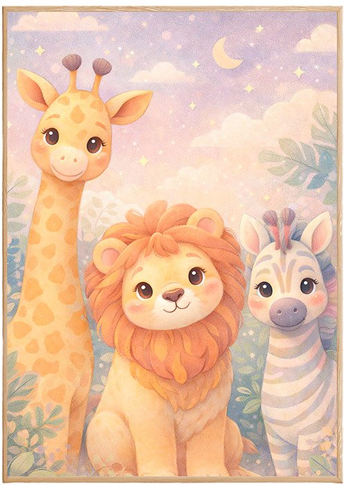 Plakat Safari Dla Dzieci Kompozycja 1