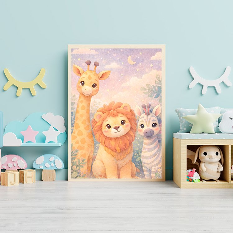 Plakat Safari Dla Dzieci Kompozycja 3