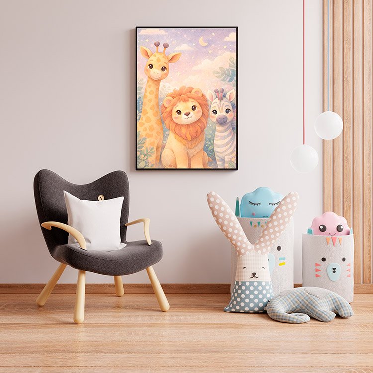 Plakat Safari Dla Dzieci Kompozycja 4