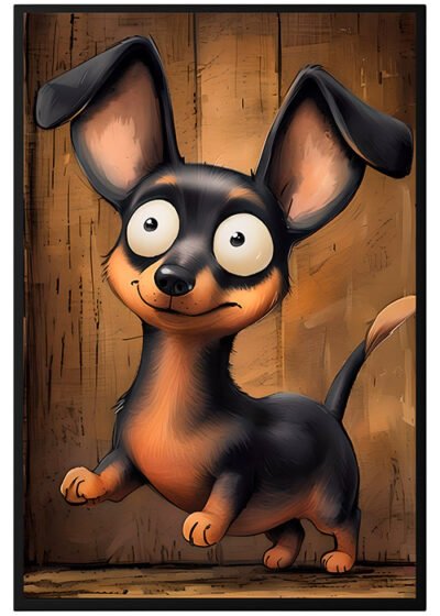 Plakat Śmieszny Piesek Portret