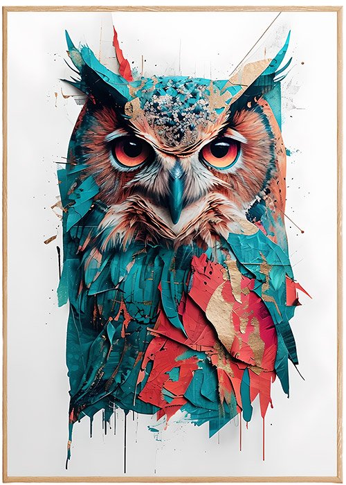 Plakat Sowi Portret Kompozycja 1