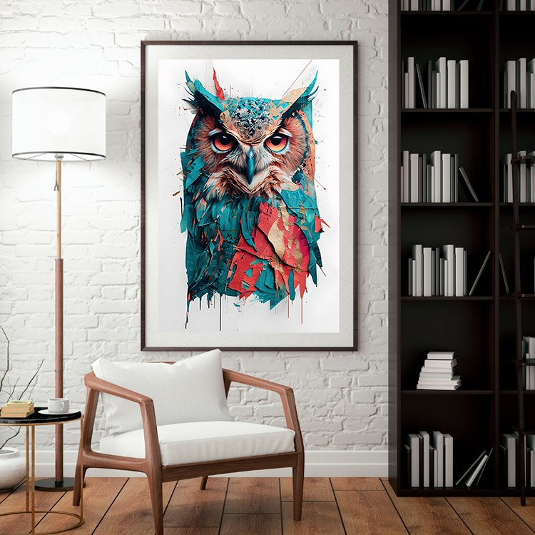Plakat Sowi Portret Kompozycja 3