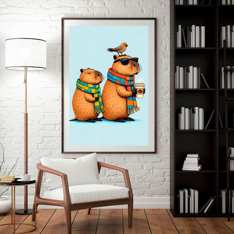 Plakat Spacer Z Kapibarami Kompozycja 3