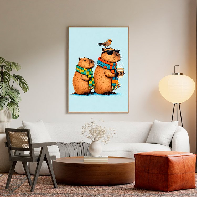 Plakat Spacer Z Kapibarami Kompozycja 5