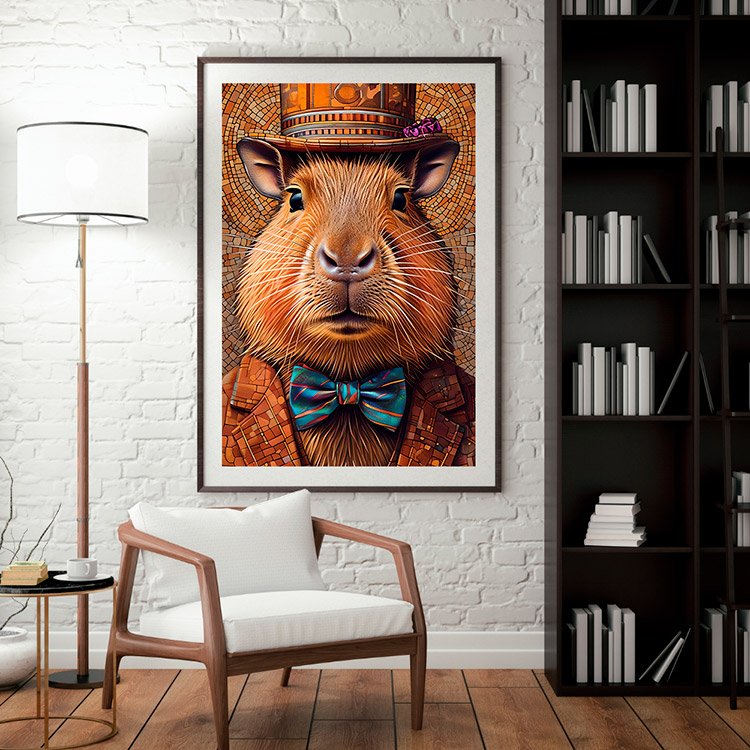 Plakat Starsza Kapibara Kompozycja 3