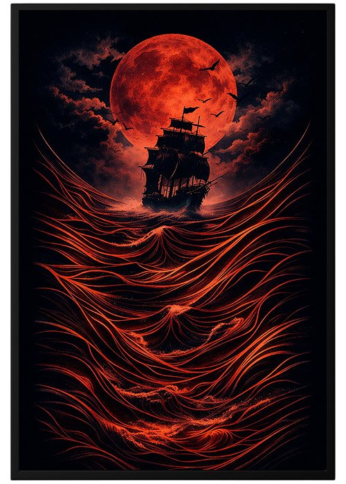 Plakat Statek Pod Księżycem