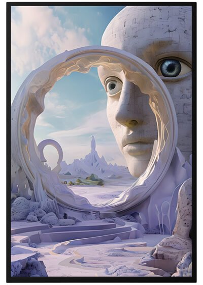 Plakat Surrealistyczna Postać Oko