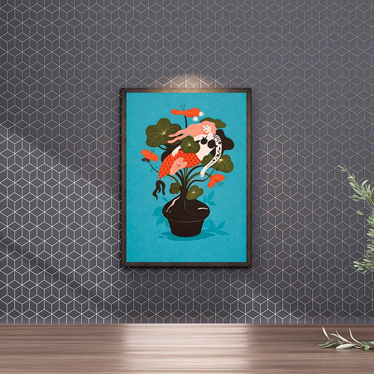 Plakat Syrena W Doniczce Kompozycja 4