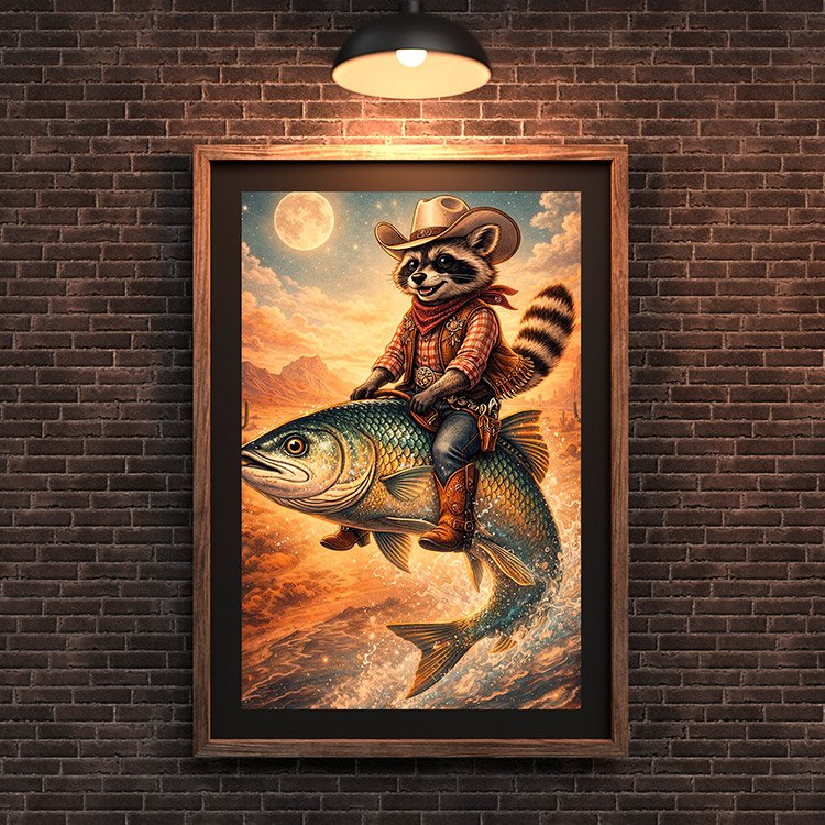 Plakat Szop Na Rybie Kompozycja 3
