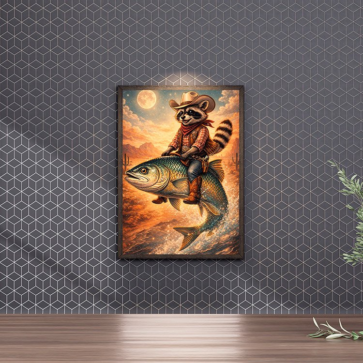 Plakat Szop Na Rybie Kompozycja 4