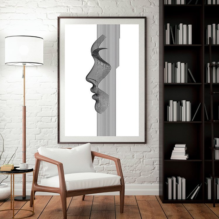 Plakat Sztuka Liniowa Kompozycja 3
