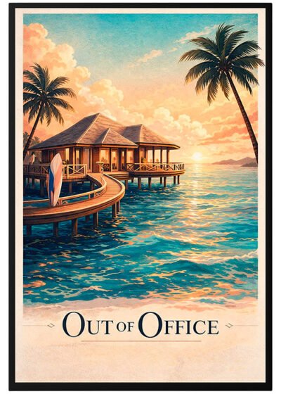 Plakat Tropical Out Office