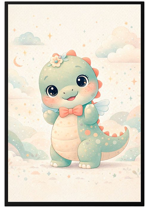 Plakat Uśmiechnięty Mały Dinozaur