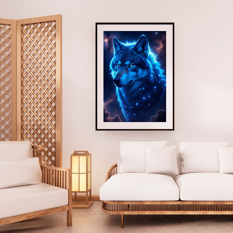 Plakat Wilk Alfa Kompozycja 2