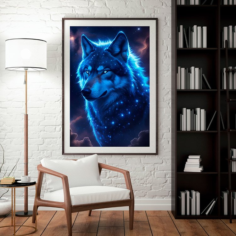 Plakat Wilk Alfa Kompozycja 3