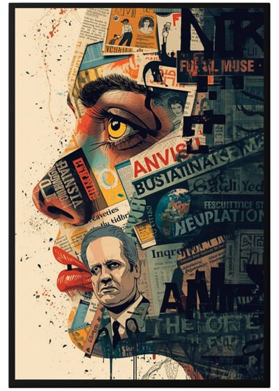 Plakat Wyklejana Twarz