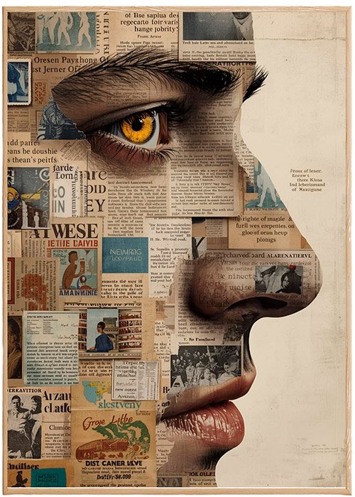 Plakat Wyklejany Mężczyzna Kompozycja 1