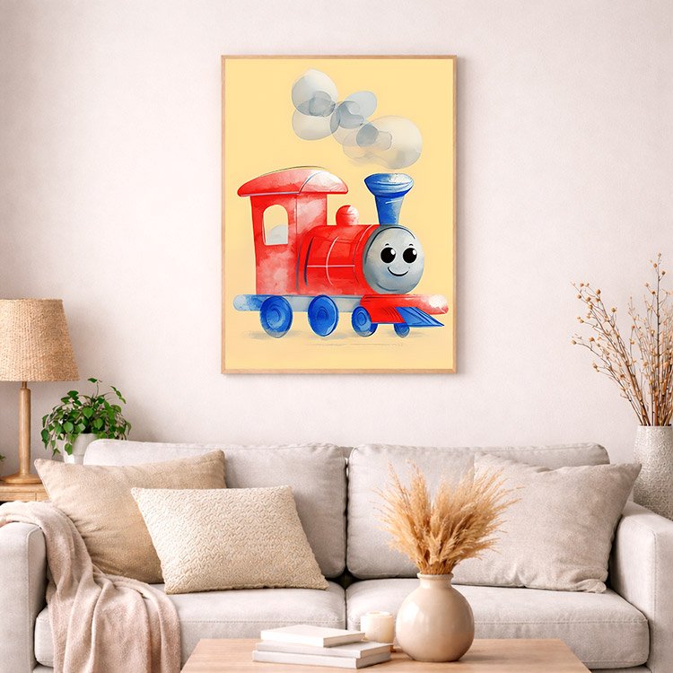 Plakat Zabawna Ciuchcia Kompozycja 4