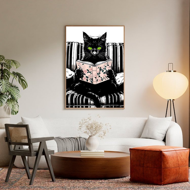 Plakat Zaczytany Kot Kompozycja 5