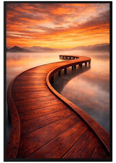 Plakat Zakręcony Pomost Zachód