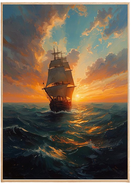Plakat Żeglowanie Kompozycja 1