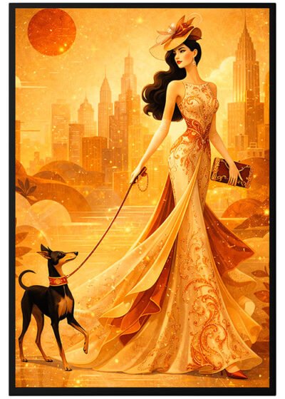 Plakat Zlota Elegancja I Pies