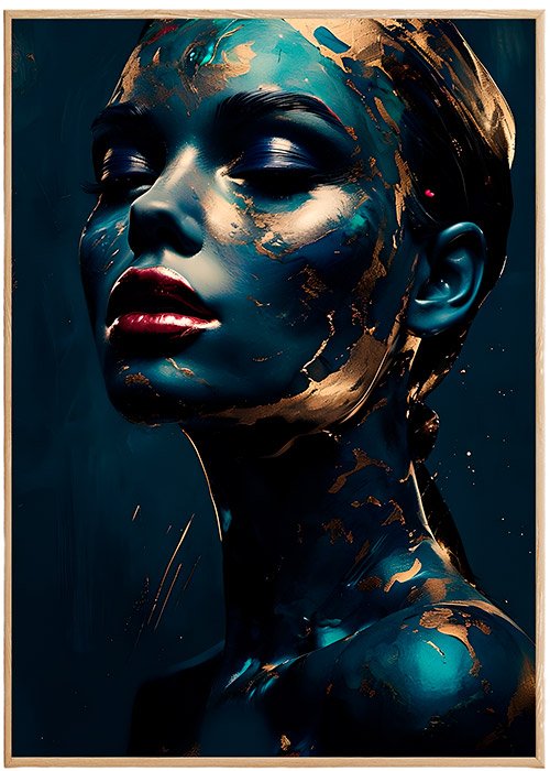 Plakat Złota Kobieta Kompozycja 1