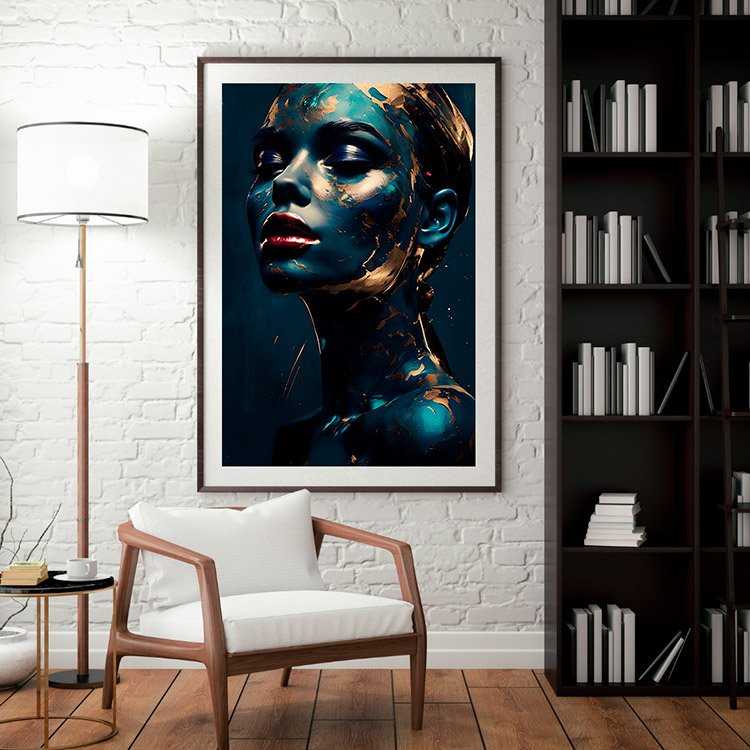 Plakat Złota Kobieta Kompozycja 3