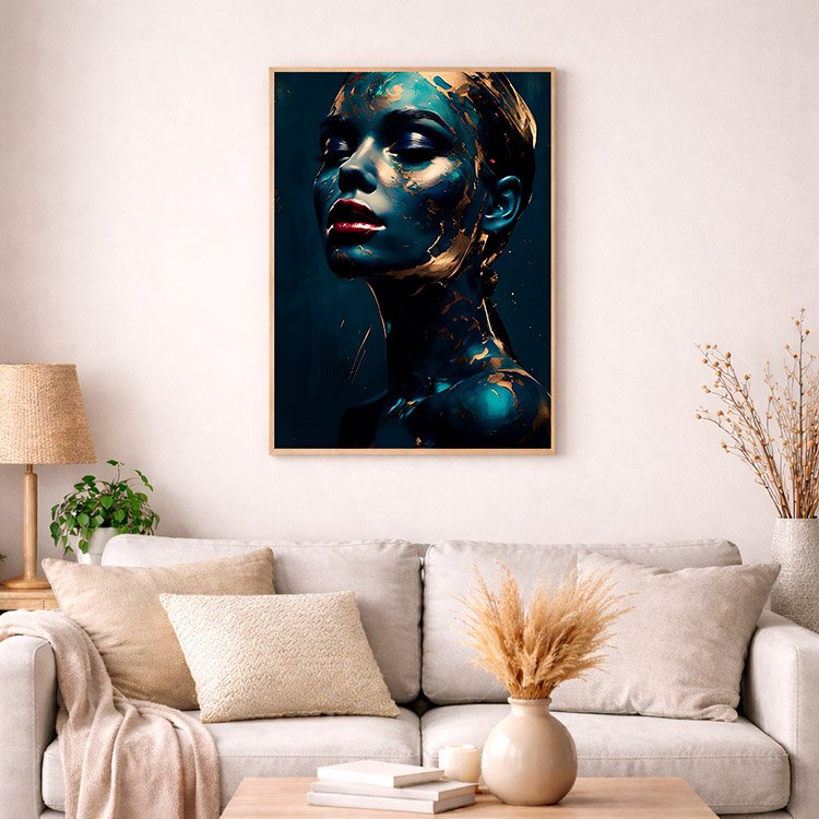 Plakat Złota Kobieta Kompozycja 4