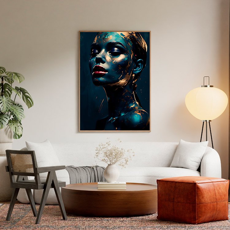 Plakat Złota Kobieta Kompozycja 5