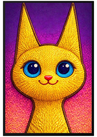 Plakat Żółty Kotek Portret