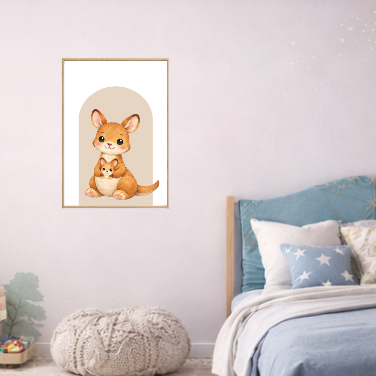 Plakat Kangur Beżowy Kompozycja 4