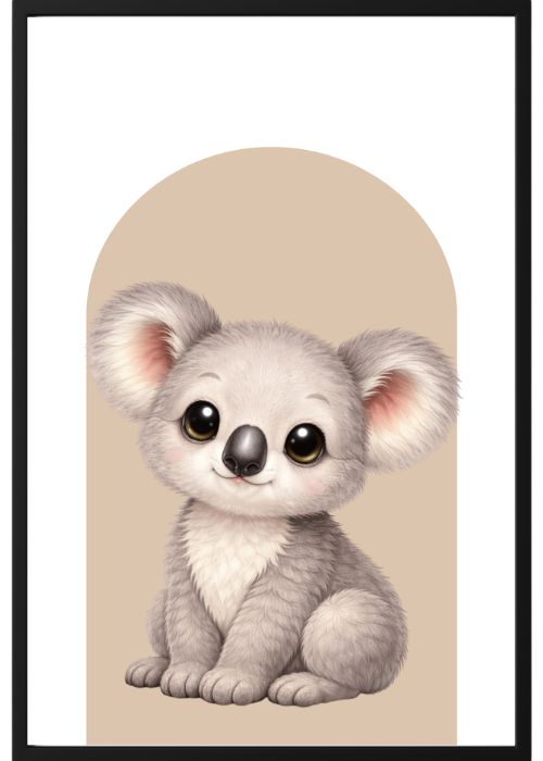 Plakat Koala Beżowy Kompozycja 1