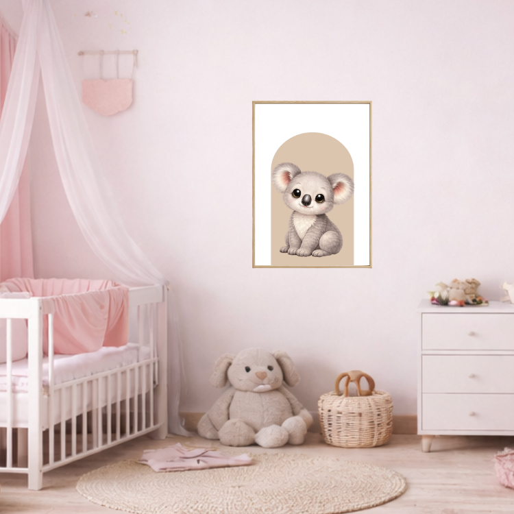 Plakat Koala Beżowy Kompozycja 3