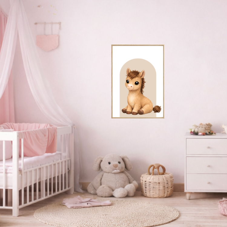 Plakat Konik Beżowy Kompozycja 3