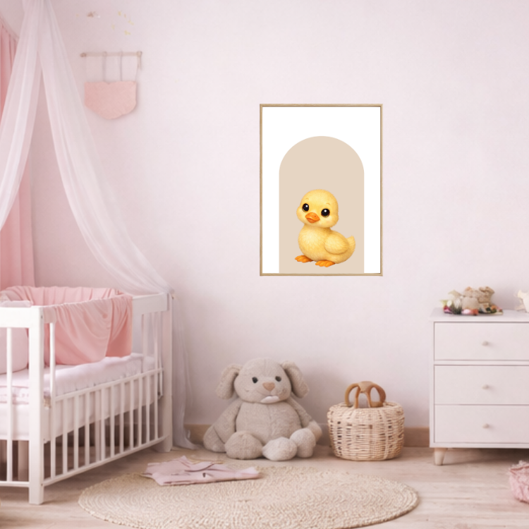 Plakat Kurczaczek Beżowy Kompozycja 3