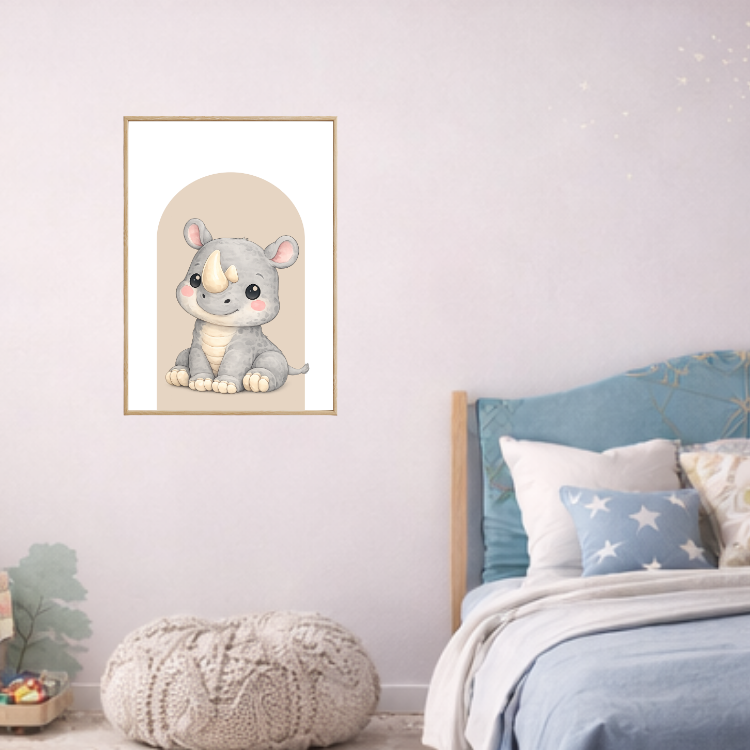 Plakat Nosorożec Beżowy Kompozycja 4