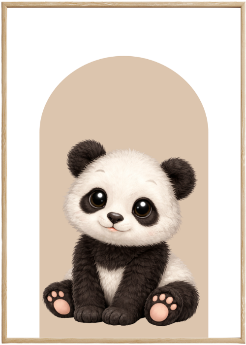Plakat Panda Beżowy