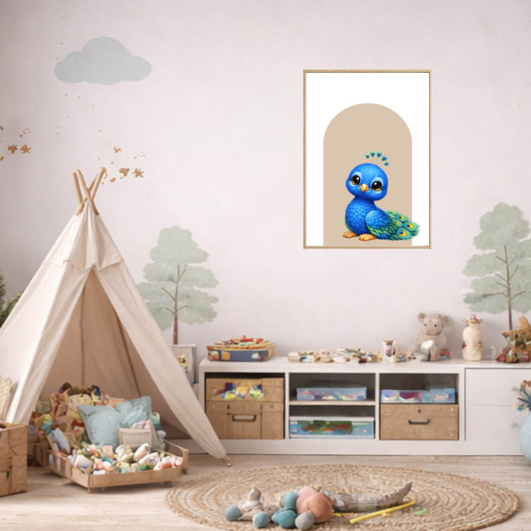 Plakat Paw Beżowy Kompozycja 2